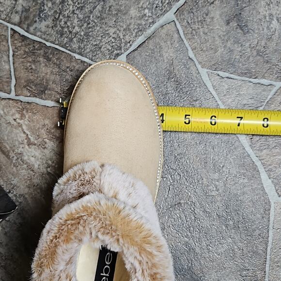 New in Box Bebe Nayelli Fur Ankle Booties in Sand Sz 7 - Picture 14 of 14